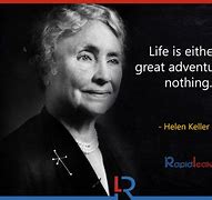 Image result for Helen Keller Character Quote