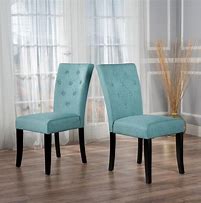 Image result for Turquoise Fabric Dining Chairs