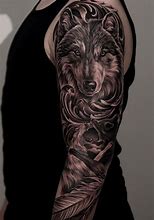 Image result for Wolf Sleeve Tattoos for Men