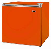 Image result for orange mini fridge