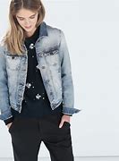 Image result for Zara Printed Denim Jacket