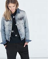 Image result for Zara Printed Denim Jacket