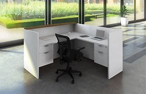 Image result for White Reception Desk