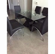 Image result for 59" Modern Extendable Black Dining Table Set With 2 Chairs & Tempered Glass Top