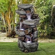 Image result for Outdoor Water Fountains with Lights