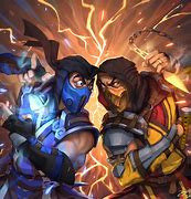 Image result for Frends as Sub-Zero and Scorpion