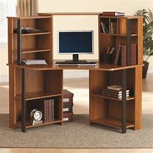 Image result for Computer Desk with Bookshelf