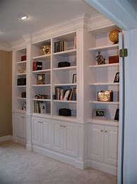 Image result for Painted Built in Bookshelves