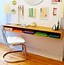 Image result for Wall Mounted Desk with Storage