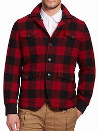 Image result for Red and Black Plaid Coat
