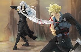 Image result for Pics of Sephiroth vs Cloud