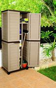 Image result for Outdoor Storage Cabinets with Doors and Shelves