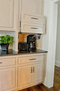 Image result for Kitchen Cabinet Tower with Appliance Garage