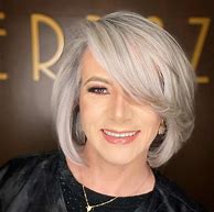 Image result for Short Feathered Hairstyles for Gray Hair Over 60