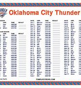 Image result for Oklahoma City Thunder Schedule