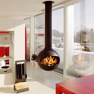 Image result for Contemporary Freestanding Fireplace