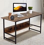 Image result for Glass and Wood Office Desk