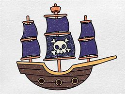 Image result for Simple Pirate Ship Drawing