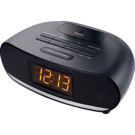 Sylvania USB Bluetooth Alarm Clock Radio   Black   TVs & Electronics  