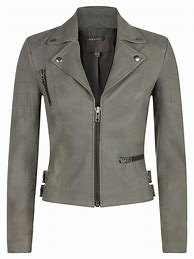 Image result for Grey Leather Biker Jacket