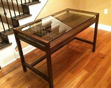 Image result for White Computer Desk with Glass Top