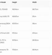 Image result for Flat Screen TV Sizes Dimensions Inches