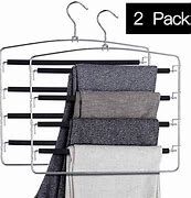 Image result for Inexpensive Metal Multi Pair Slack Hangers