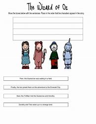 Image result for Wizard of Oz Book Characters Worksheets