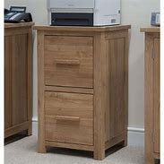 Image result for Solid Wood Desk with Filing Cabinet Drawers
