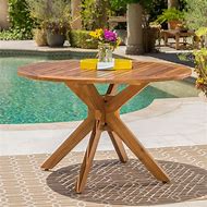 Image result for wooden outdoor dining table