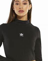 Image result for Adidas Long Sleeve Crop Top Black