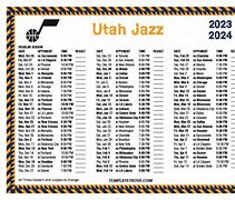 Image result for Utah Jazz Basketball Schedule
