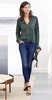 Image result for Fitted Tops for Jeans
