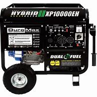 Image result for Duromax Portable Dual Fuel Generator - 10,000 Surge Watts, 8000 Rated Watts, Electric Start, CARB-Compliant, Model XP10000EH