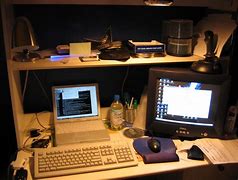 Image result for L-Shape Computer Desk with Hutch