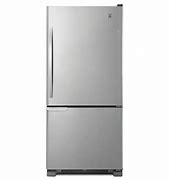 Image result for Single Door Refrigerator in Black and Freezer On Bottom