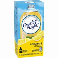 Image result for Crystal Light On The Go Natural Pink Lemonade Drink Mix - 10Pk/0.13Oz Pouches