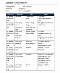 Image result for Itinerary Template Word