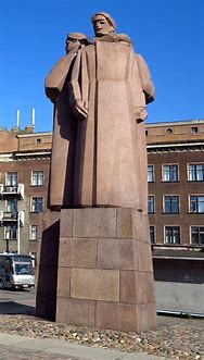 Image result for Latvian Statue in Snow