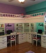 Image result for Small Room Loft Bed with Desk