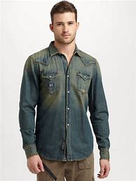 Image result for Denim Jean Shirts for Men