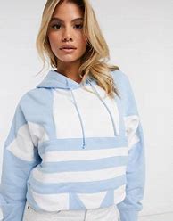 Image result for Black Adidas Cropped Hoodie Trefoil