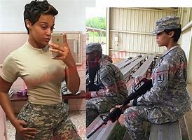 Image result for Black Army Woman