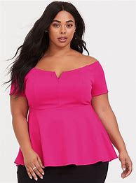 Image result for Hot Pink Plus Size Tops