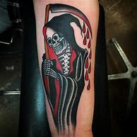 Image result for Cartoon Grim Reaper Tattoo