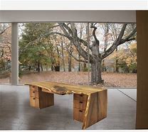Image result for Natural Wood Chrome Executive Desk