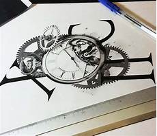 Clock Gears Design drawing by Andrea Morales Post 17621