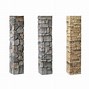 Image result for Deckorators Cast Stone Post Covers 42 Inch - Beige Stacked Stone - 1Pc