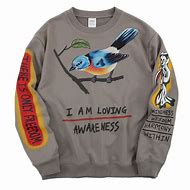 Image result for Womens Graphic Fleece Sweatshirt, Light Blue Birds S Misses