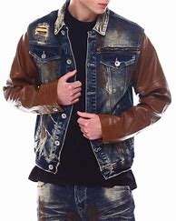 Image result for Ripped Jeans Leather Jacket